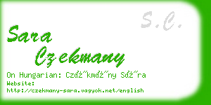 sara czekmany business card